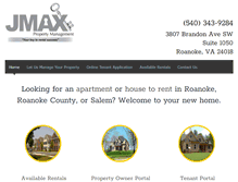 Tablet Screenshot of jmaxpropertymanagement.com